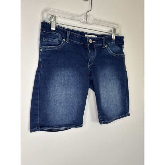 LEVI'S Adjustable Waist Bermuda Short Girls 16 Denim 5 Pocket - Picture 1 of 8